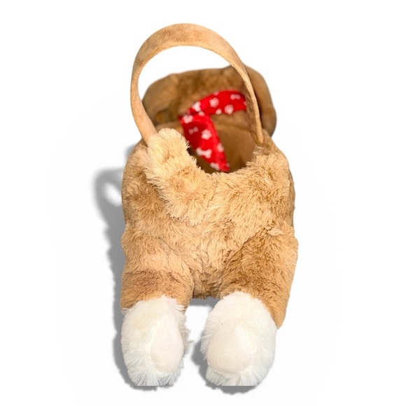 Plush Dog Basket with Handle - Picture 3 of 5